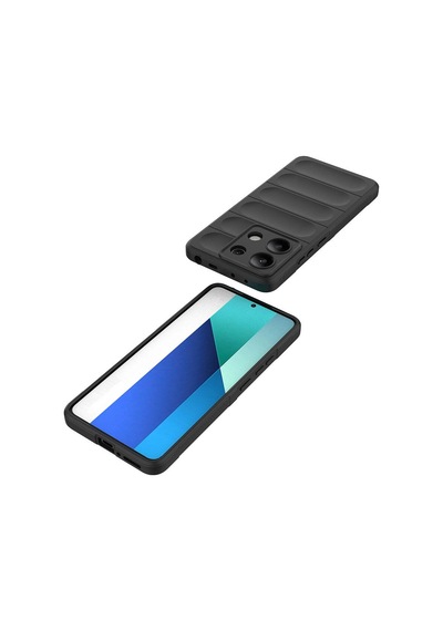Zore Redmi Note 13 4g Kılıf Esnek Tpu Oyuklu Arka Yüzey Tasarımlı Ogaa Etnik Silikon Kapak - Siyah