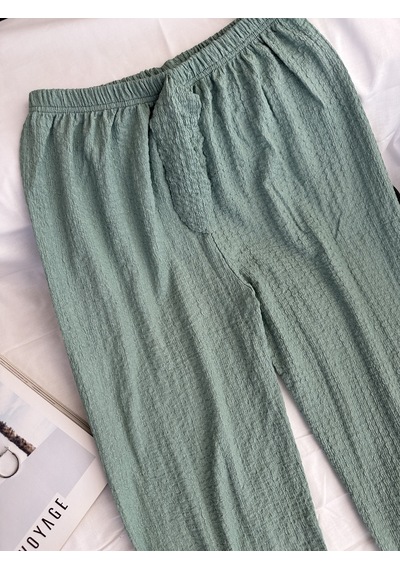 Intive Cool Comfort Waffle Kumaş Pamuklu Nefes Alabilir Basic Yazlık Jogger Pantolon Cepsiz Mint Yeşili Intive Cool Comfort Waffle Kumaş Pamuklu Nefes Alabilir Basic Yazlık Jogger Pantolon Cepsiz Mint Yeşili