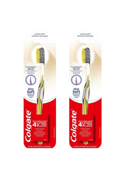 Colgate Mikro İnce Gelişmiş Gold Charcoal Ekstra Yumuşak Diş Fırçası 2'li