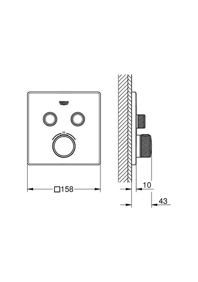 Grohe Grohtherm Smartcontrol Çift Valfli Akış Kontrollü Ankastre Termostatik Duş Bataryası 29124Al0 Krom