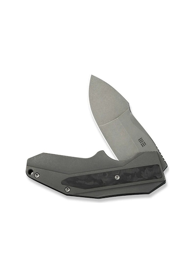 We Knife Coral Gray Titanium Handle With Marble Carbon Fiber Inlay Gray Stonewashed Cpm 20cv Blade Çakı Gri