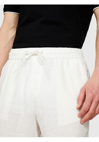 Sisley %100 Keten Beli Büzgülü İpli Slim Fit Pantolon Erkek Kırık Beyaz Pantolon - 325p4aghsf043 Krem Sisley %100 Keten Beli Büzgülü İpli Slim Fit Pantolon Erkek Kırık Beyaz Pantolon - 325p4aghsf043 Krem