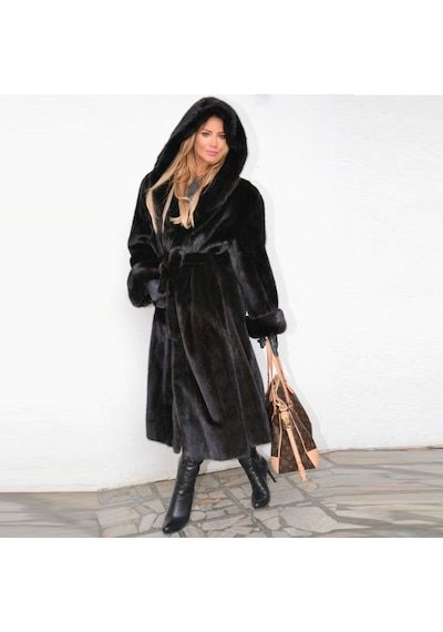 Barbora Kışlık Kürk Kadın Ceket Tam Boy Bt296siyah11 001