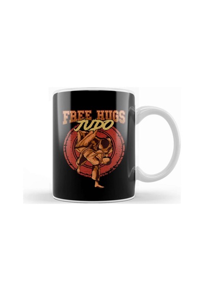 Free Judo Hugs Funny Mma Mixed Martial Arts Pun Kupa Bardak Porselen No7078 Karışık