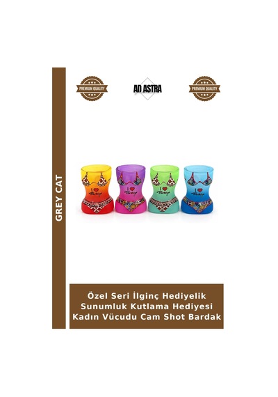 Özel Seri İlginç Hediyelik Sunumluk Kutlama Hediyesi Kadın Vücudu Cam Shot Bardak