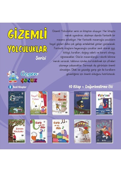 Gizemli Yolculuklar Seti - 10 Kitap Takım - Asude Gündüzhev - Üçgen Çocuk