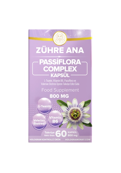 L-teanin, Vitamin B6, Passiflora Ve Valerian Ekstresi İçeren Takviye Edici Gıda