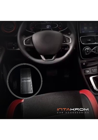 intakrom Renault Clio 4 Sport Krom Ayak Dinlendirme Pedalı intakrom Renault Clio 4 Sport Krom Ayak Dinlendirme Pedalı