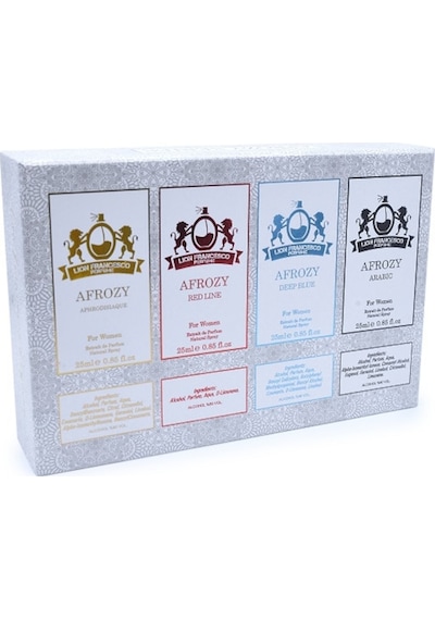 Lion Francesco Afrozy Aphrodisiaque + Arabic + Deep Blue + Red Line Kadın Parfüm Extrait De Parfum 25 ML