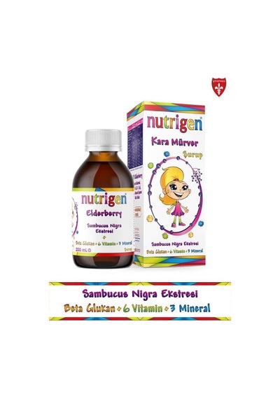 Elderberry Kara Mürver, Beta-glukan, Bal Şurup 200 Ml