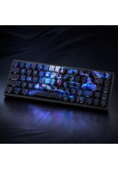 Özel Lol Snow Moon Ahri 68 Tuş Pbt Cherry Profil Boya Süblimasyon Yan Baskılı Mekanik Klavye Keycaps Seti