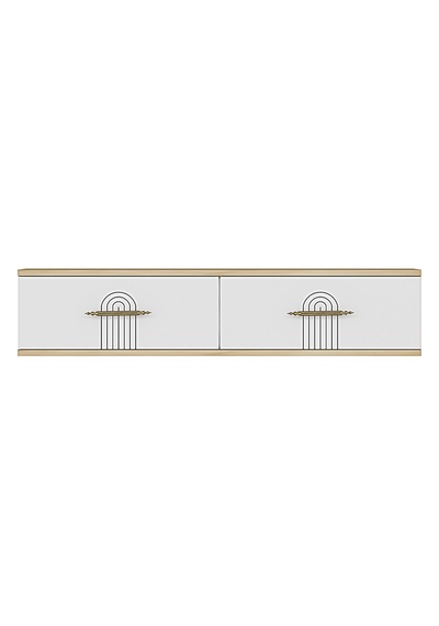 Da1215db - İda Dresuar, Antre Hol Rafı, Ayaksız Tv Sehpası, Safirmeşe - Beyaz 120cm Da1215db - İda Dresuar, Antre Hol Rafı, Ayaksız Tv Sehpası, Safirmeşe - Beyaz 120cm