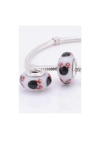 Fubena Minnie Murano Charm Gümüş