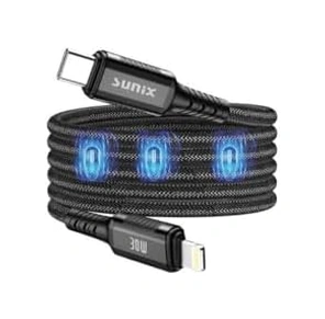 30w Mıknatıslı Usb-c Lightning Data Ve Şarj Kablosu Ip-30