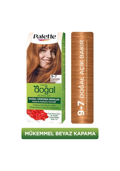 Palette Kalıcı Doğal Renkler Saç Boyası 9 - 7 Doğal Açık Bakır (538845308)