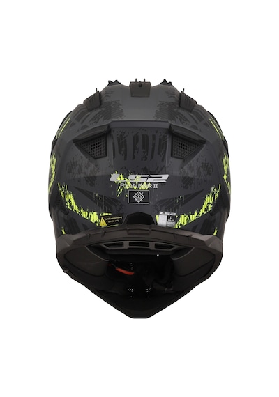 Ls2 Pıoneer 2 Crazy Mat Siyah-gri-neon Sarı Kask Siyah Vizör Mat Sıyah-neon Sarı
