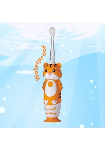 Baby Sonic Brush-baby Wildones Kaplan Desenli Çocuk Şarjlı Elektrikli Diş Fırçası, Zamanlayıcılı