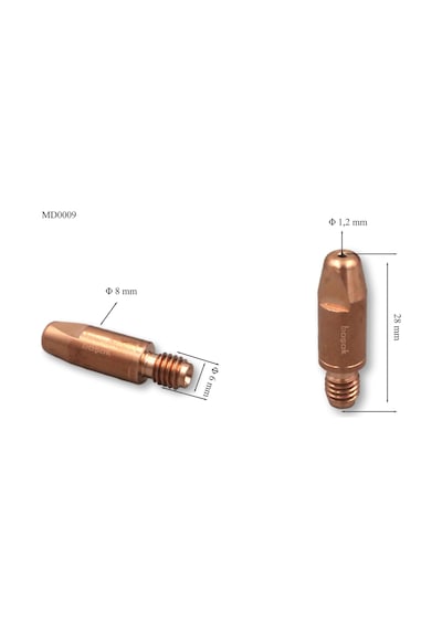 M6 1,2 Mm Gazaltı Kaynak Kontak Memesi Md0009/68 Trafimet