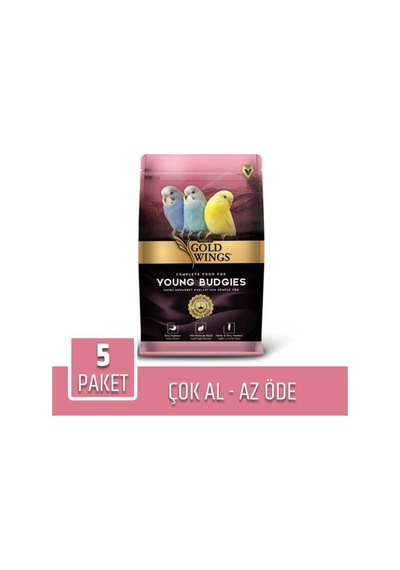 Gold Wings Premium Yavru Muhabbet Yemi 1 Kg X 5