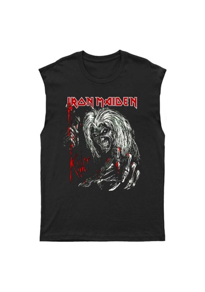 Startmore Adrift Iron Maiden - Iron Maiden Kesik Kol Tişört Kolsuz T-shirt Bkt5364 Siyah