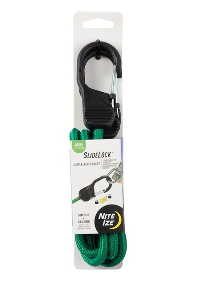 NITE IZE Slidelock Kilitli Karabina Bungee Gergi Lastiği(121.9cm) Yeşil