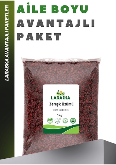 Kuru Zereşk Barberries 5 Kg Yeni Mahsül 1. Kalite Iran Üzümü Zereshk Avantajlı Paket 5 KG