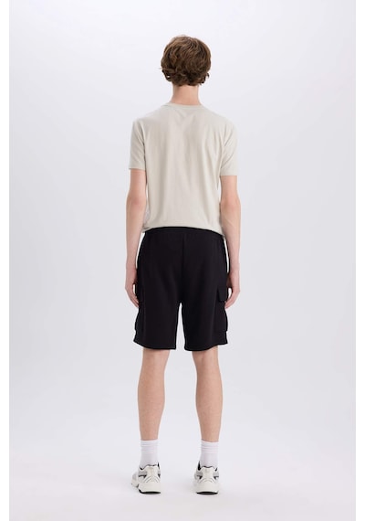 DeFacto Regular Fit Beli Bağcıklı Kargo Cepli Şort D9494AX25SMBK81 DeFacto Regular Fit Beli Bağcıklı Kargo Cepli Şort D9494AX25SMBK81