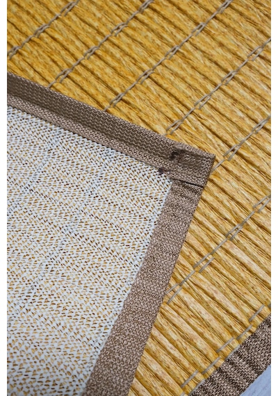 Rattan Kaymaz Banyo Paspası- Su Geçirmez- Çok Amaçlı Mat 50x120 C Açık Kahve
