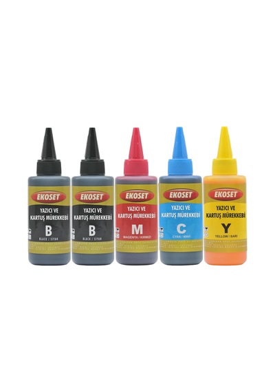 Ekoset Brother Dcp T300 T310 Uyumlu Mürekkep 100 ML 5'li Set