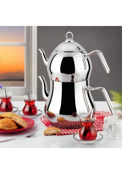İlda Silver Aile Boy 1007 Çaydanlık 1,75l/0,75l Gümüş
