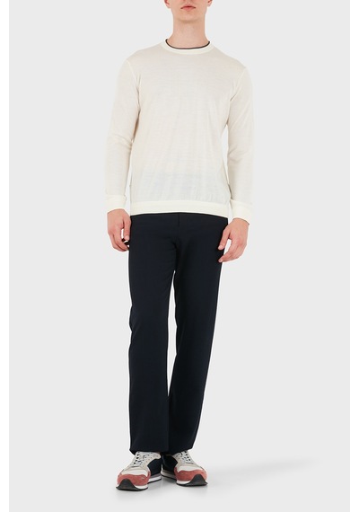 Emporio Armani % 100 Yün Regular Fit Bisiklet Yaka Kazak Erkek Kazak Em006225 Af27805 U0003 Beyaz Emporio Armani % 100 Yün Regular Fit Bisiklet Yaka Kazak Erkek Kazak Em006225 Af27805 U0003 Beyaz