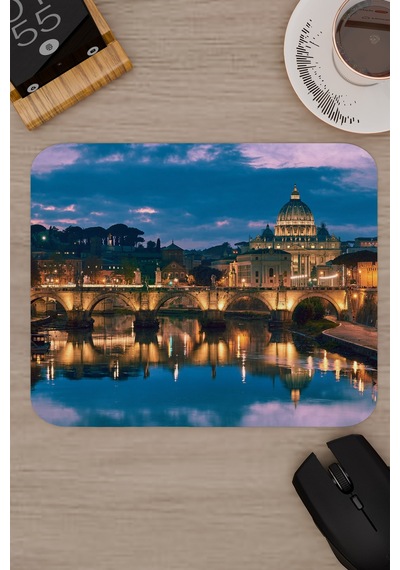 Roma İtalya V4 22x18 Gaming Kauçuk Kaymaz Taban Mouse Pad Fare Altlığı