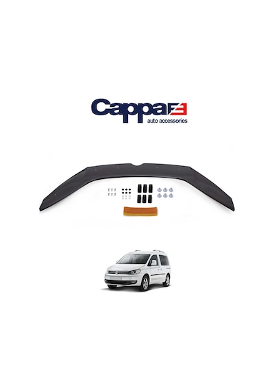 Cappafe Vw Caddy Ön Kaput Koruyucu Rüzgarlık 4Mm Abs 2010-2015