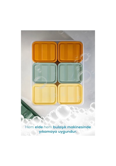 6 Bölmeli Kahvaltılık-buzdolabı Düzenleyici Seti 7 Parça 3,5 Lt + 6x350 Ml Şeffaf Bpa Free Kapaklı Saklama Kabı Organizer Çok Renkli