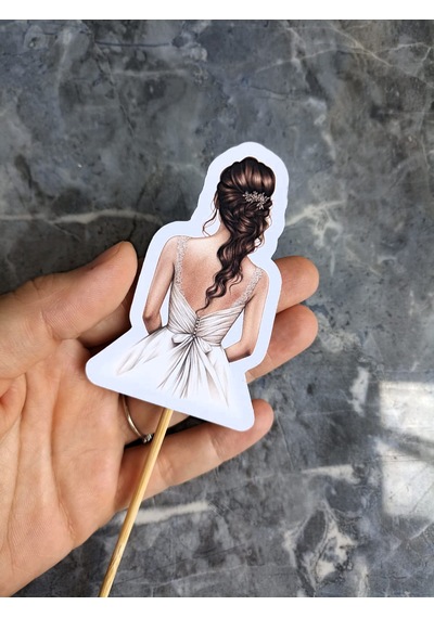 12 Adet Bride To Be Gelin Düğün Pasta Süsü Cupcake Süsü Gelinlik