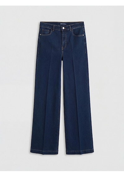Lcw Comfort İndigo Wideleg Fit Kadın Jean Pantolon