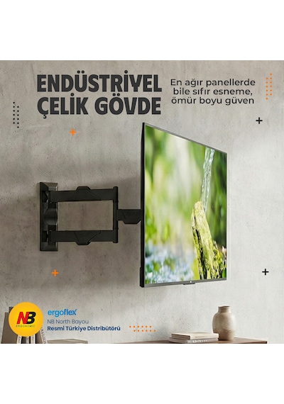 Nb Ergonomic Nb P4 Ultra Ince 32-55inch Hareketli Tv Askı Aparatı