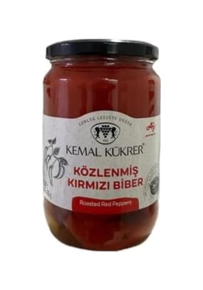 Közlenmiş Kırmızı Biber Cam Kavanoz 720 Cc 12 Izgara