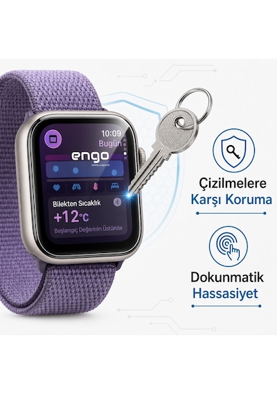 Apple Uyumlu  Watch Se 3 40mm Tpu Ekran Koruyucu 2 Li Şeffaf Film