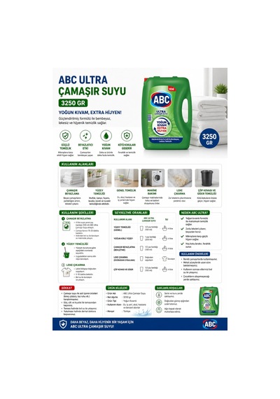Abc Ultra Çamaşır Suyu 3250 Gr Diğer