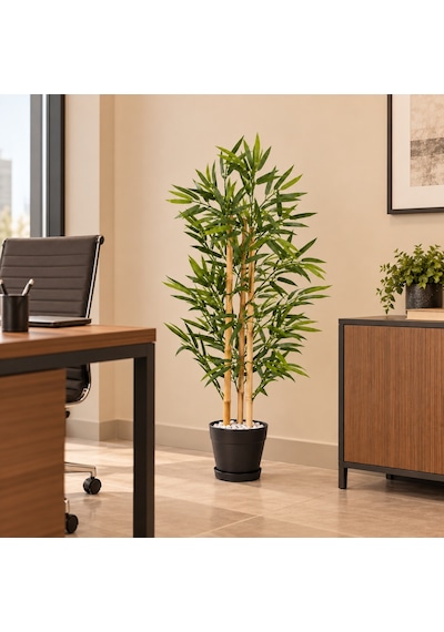 150 Cm Bambu Ağacı 4 Gövdeli Çok Renkli