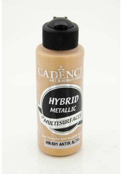 Hm-801 Metalik Antik Altın Renginde Akrilik Boya 120 Ml Karışık, Çok Renkli