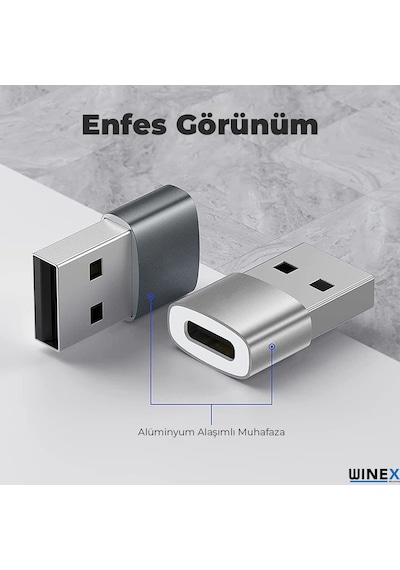 Winex Usb-A To Type-C 3.1 OTG Çevirici Dönüştürücü Adaptör