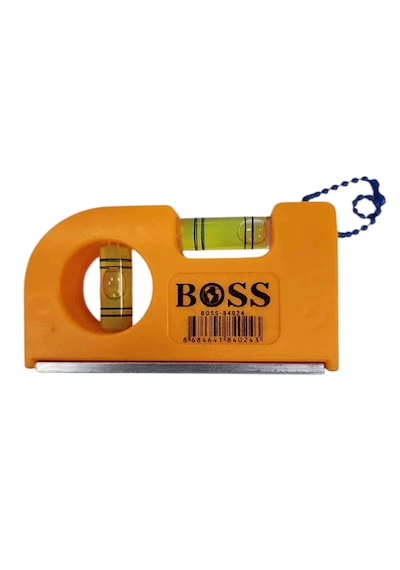 Boss Manyetik Mıknatıslı Cep Su Terazisi Kutusuz Sarı Renkli