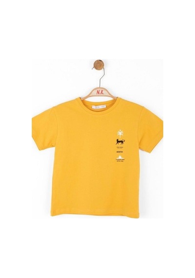 Nk Kids Erkek Çocuk Kaplan Baskılı Tshirt-13960-hardal Hardal