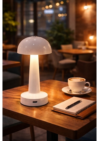 Zenlight Mantar Masa Lambası 320-6 Beyaz