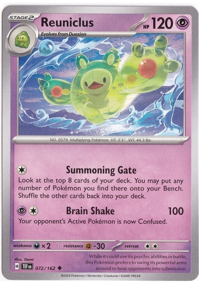 Reuniclus 072/162 - Temporal Forces - Pokemon Kartı Mint