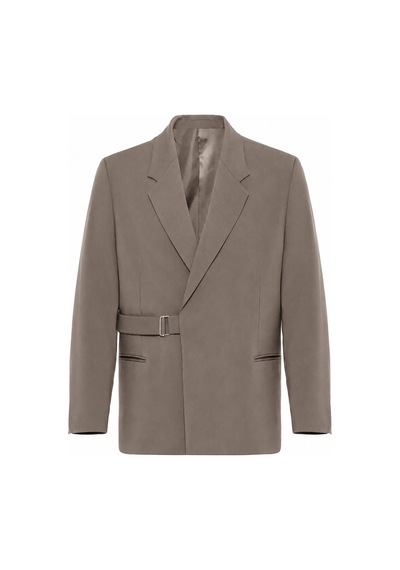 Antioch Kuşaklı Relax Fit Erkek Blazer Ceket Sütlü Kahverengi