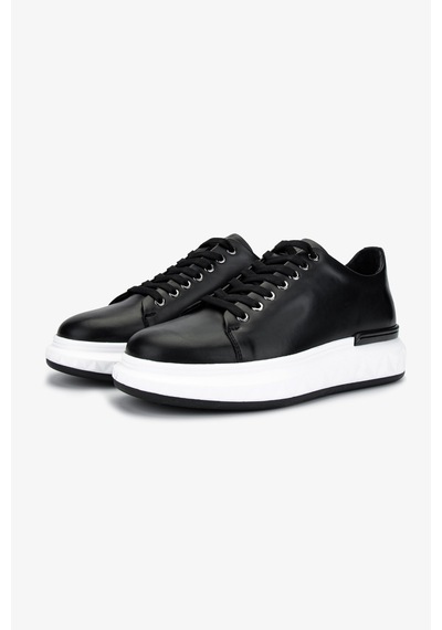Valmenti Erkek Hakiki Deri Siyah Sneakers & Spor Ayakkabı 381 Val-19669 Erk Ayk Y25 Sıyah Siyah
