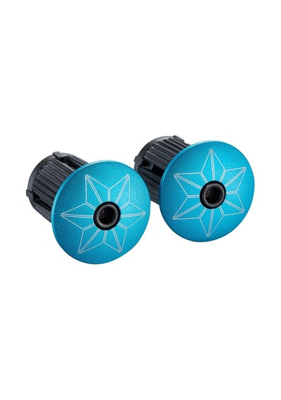 Supacaz Gidon Bantı Bt-49 Super Sticky Kush Neon Blue Star Fade/ano Blue Gidon Tıpası Siyah